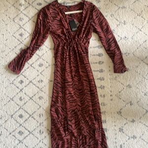 Maroon tiger Rails dress